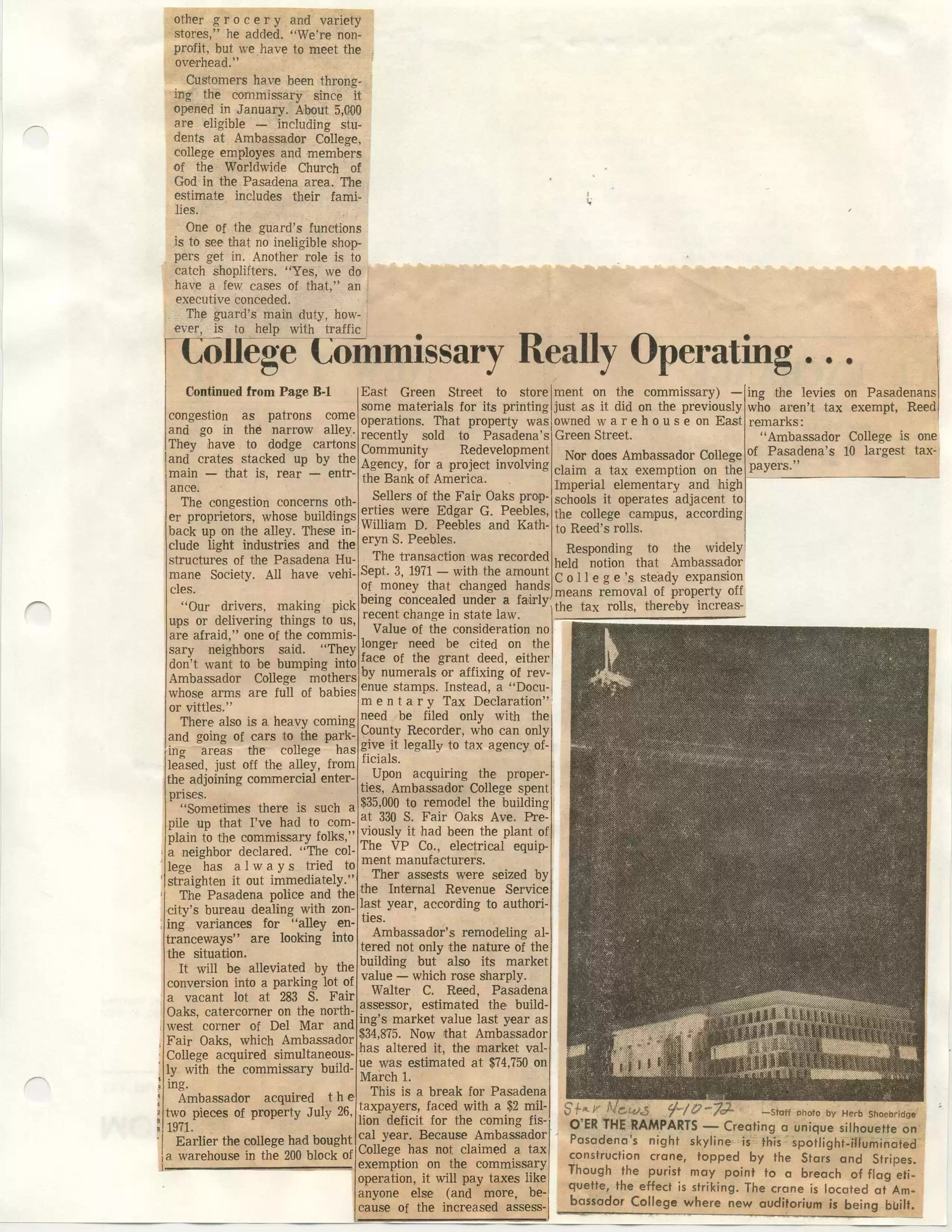Pasadena Star News, 4-10-72